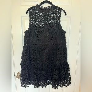 BooHoo. Black midi dress. Size 16